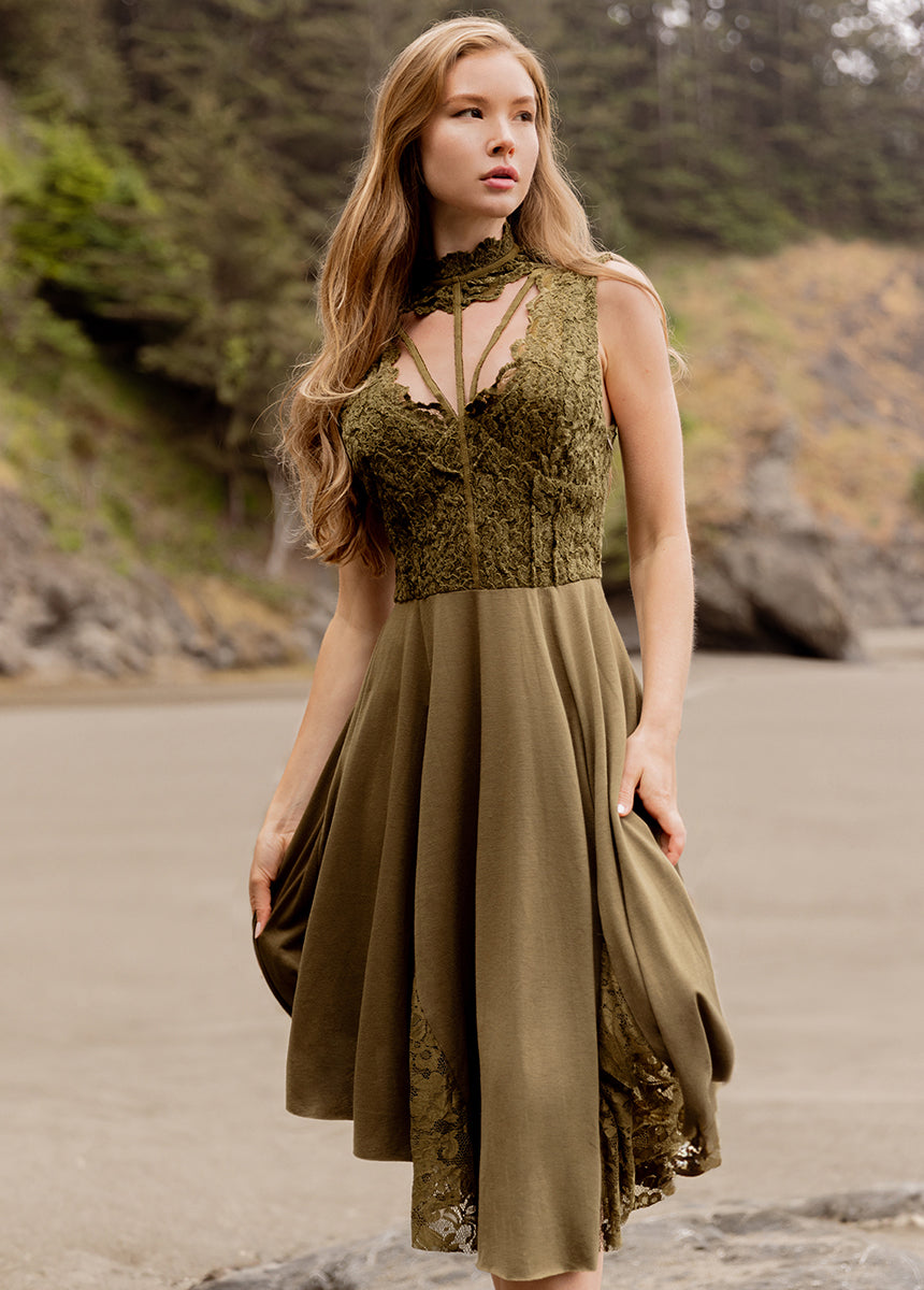 Layana Dress in Olive