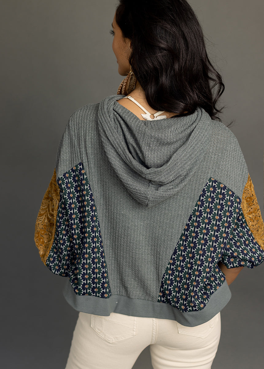 Matyson Hoodie in Dusty Teal