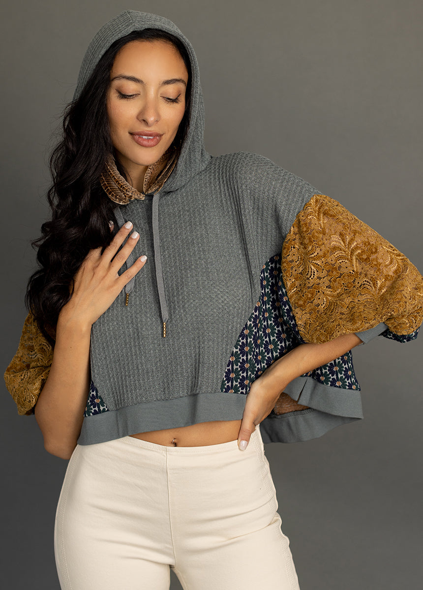 Matyson Hoodie in Dusty Teal