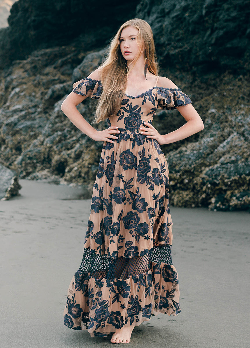 Paulina Dress in Charcoal