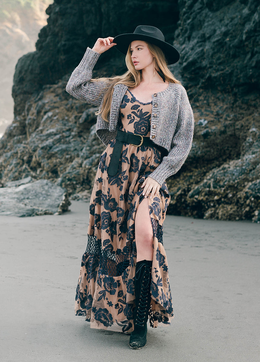 Paulina Dress in Charcoal