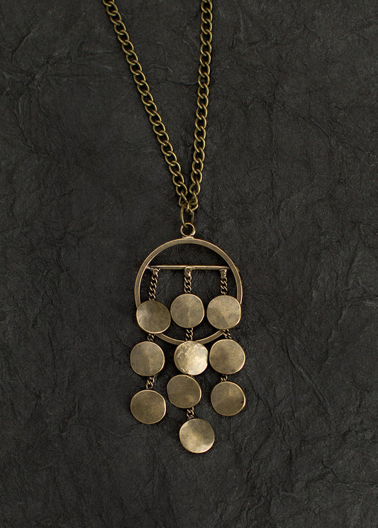 Phoenix Necklace in Antique Brass