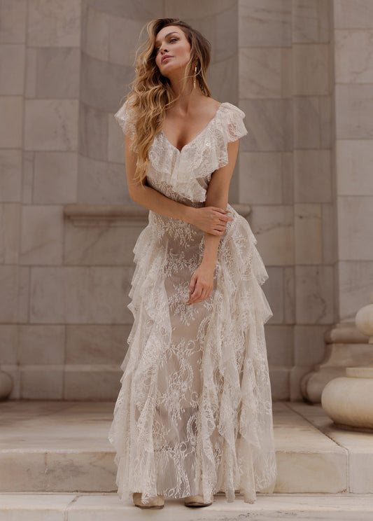 Sylvia Dress in Almond