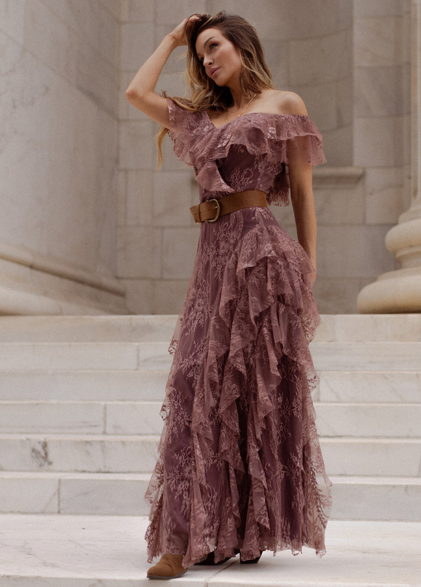 Sylvia Dress in Rosette (Lace Version)