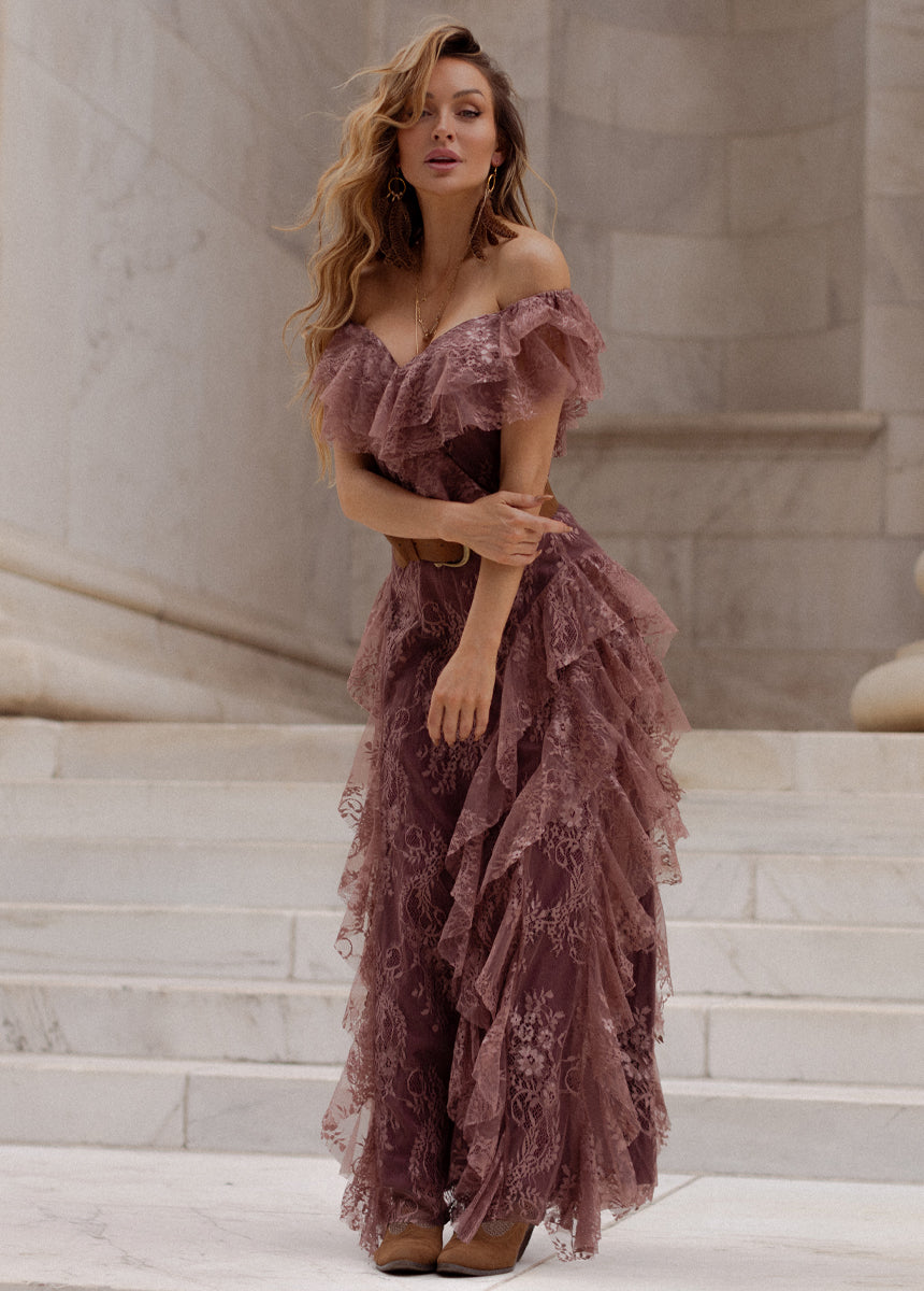 Sylvia Dress in Rosette (Lace Version)