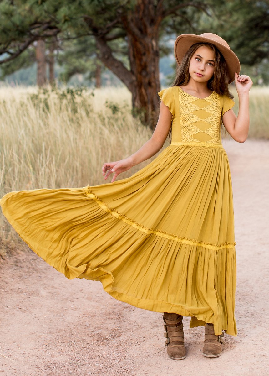 Viola Dress in Mustard