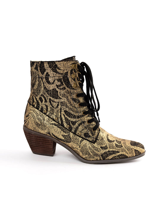 Virginia Boot in Gold Lace