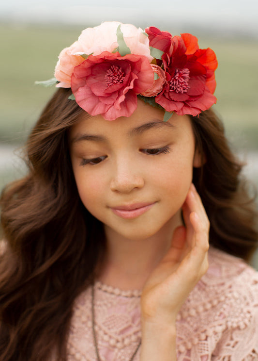 Orly Flower Crown in Dusty Pink