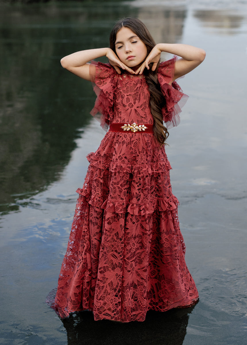 Alethea Impact Dress in Marsala