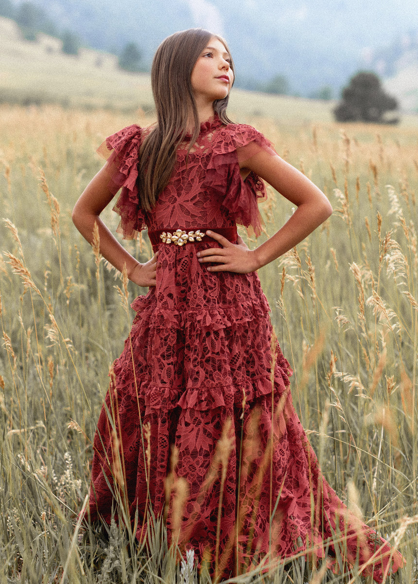 Alethea Impact Dress in Marsala