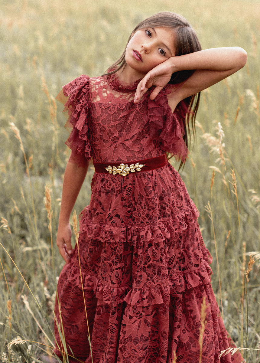 Alethea Impact Dress in Marsala