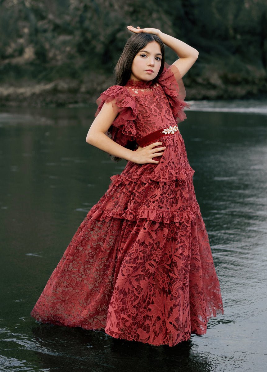 Alethea Impact Dress in Marsala