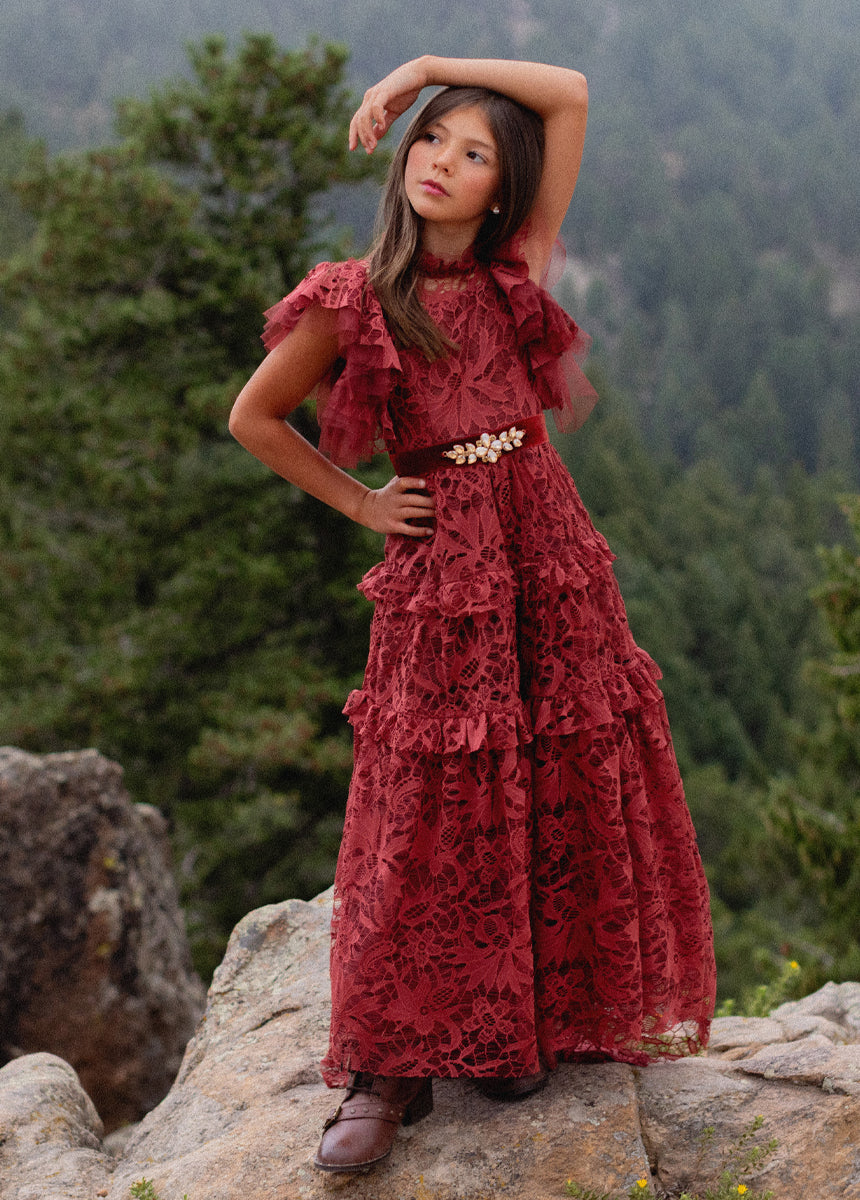 Alethea Impact Dress in Marsala