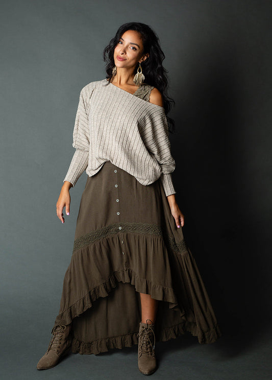 Alizah Skirt in Deep Olive