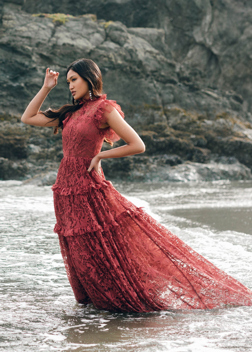 Allegra Impact Dress in Marsala