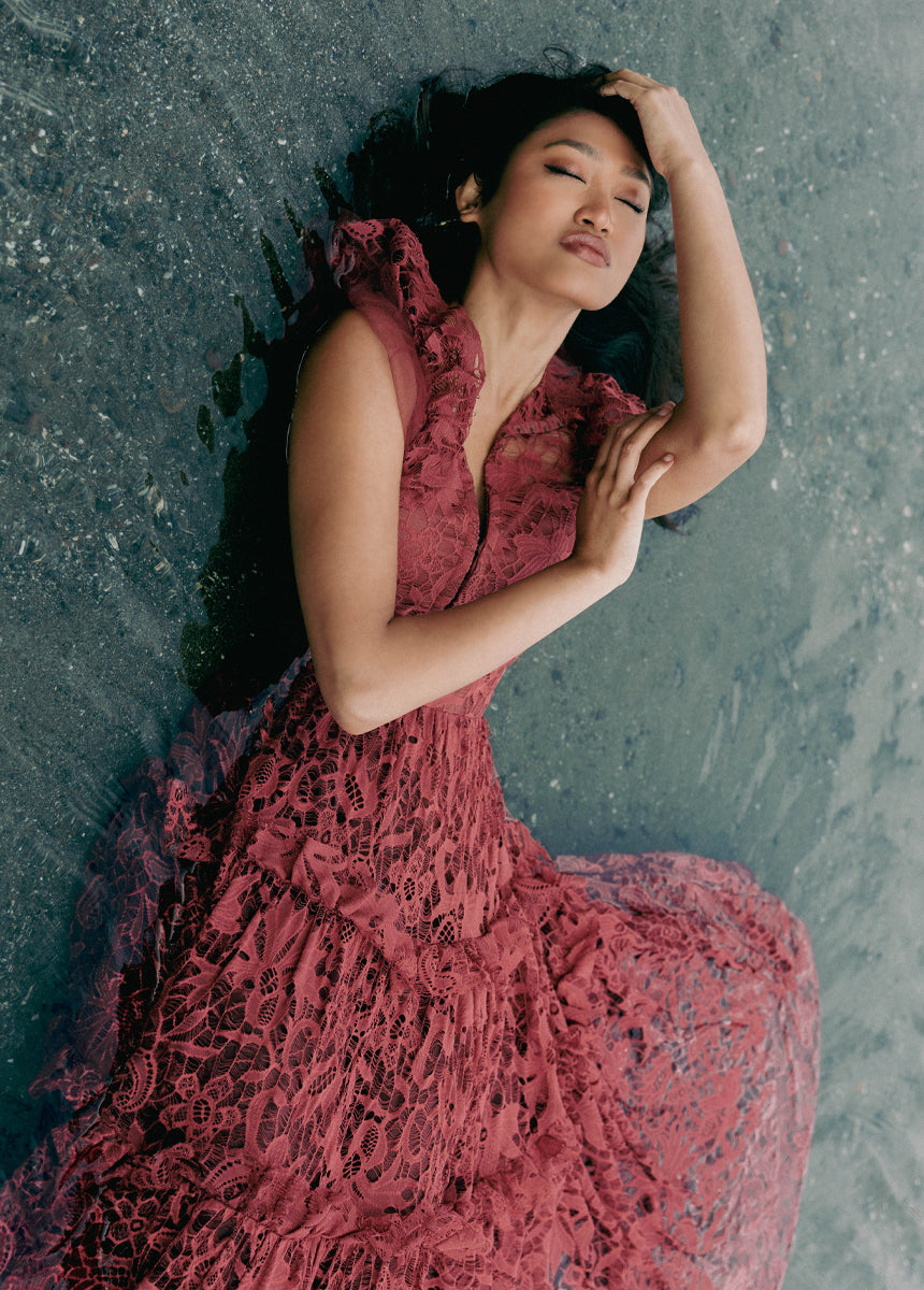 Allegra Impact Dress in Marsala