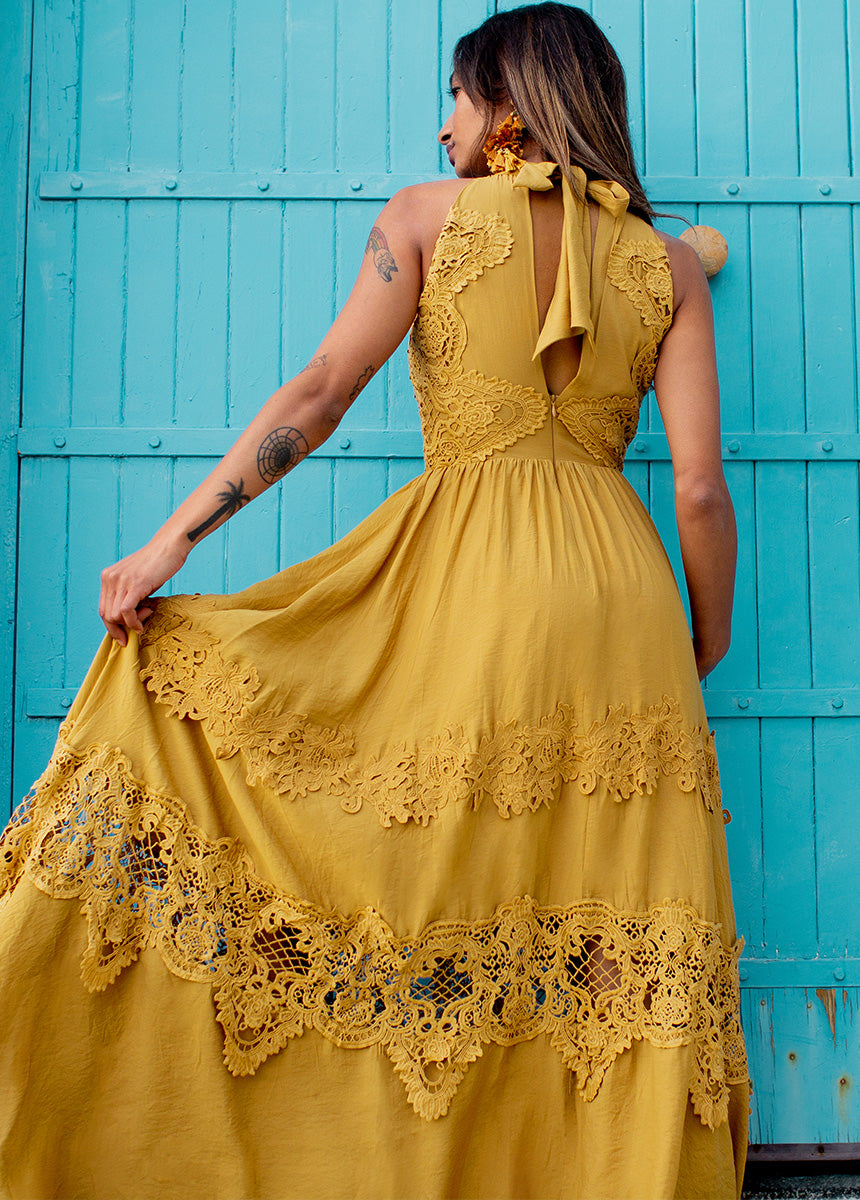 Alondra Dress in Honey