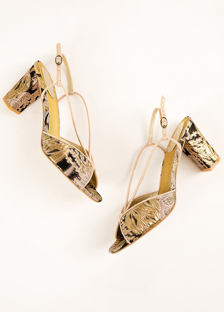 Amore Heel in Black Floral