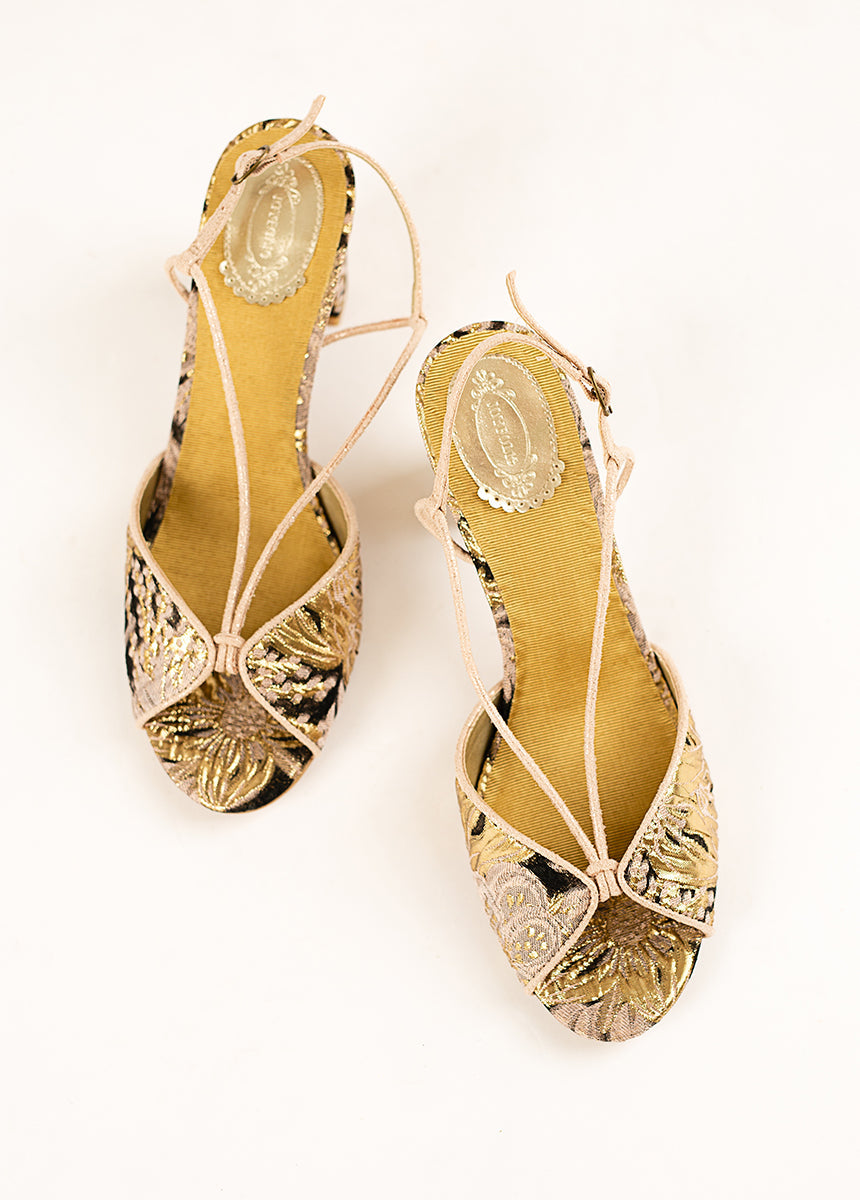 Amore Heel in Black Floral