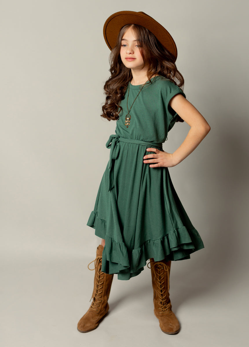 Amoura Dress in Deep Teal