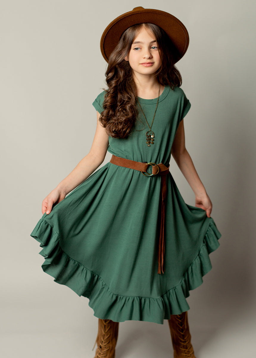 Amoura Dress in Deep Teal