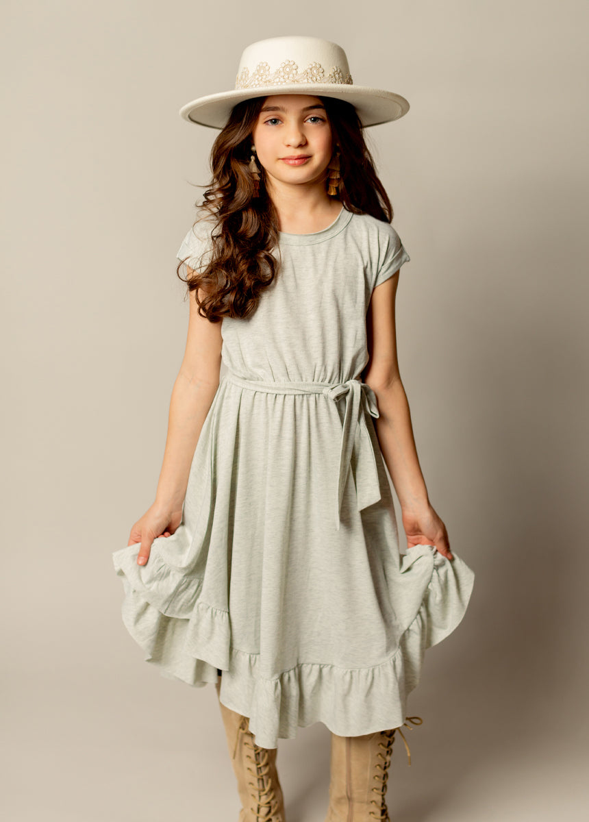 Amoura Dress in Heather Cloud