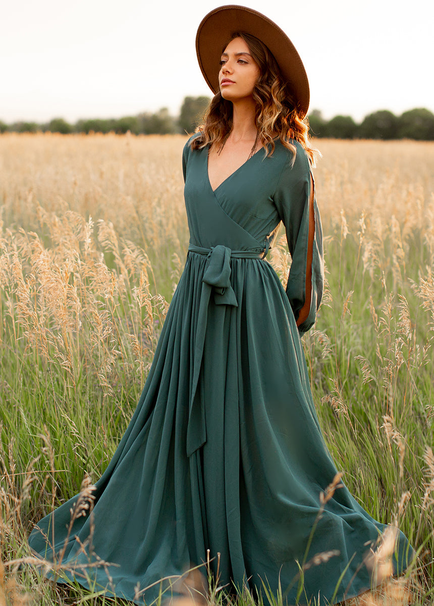 Aniya Dress in Deep Teal