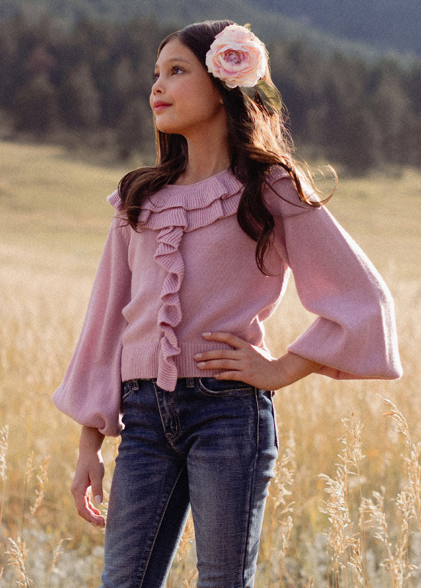 Anilah Sweater in Dusty Rose