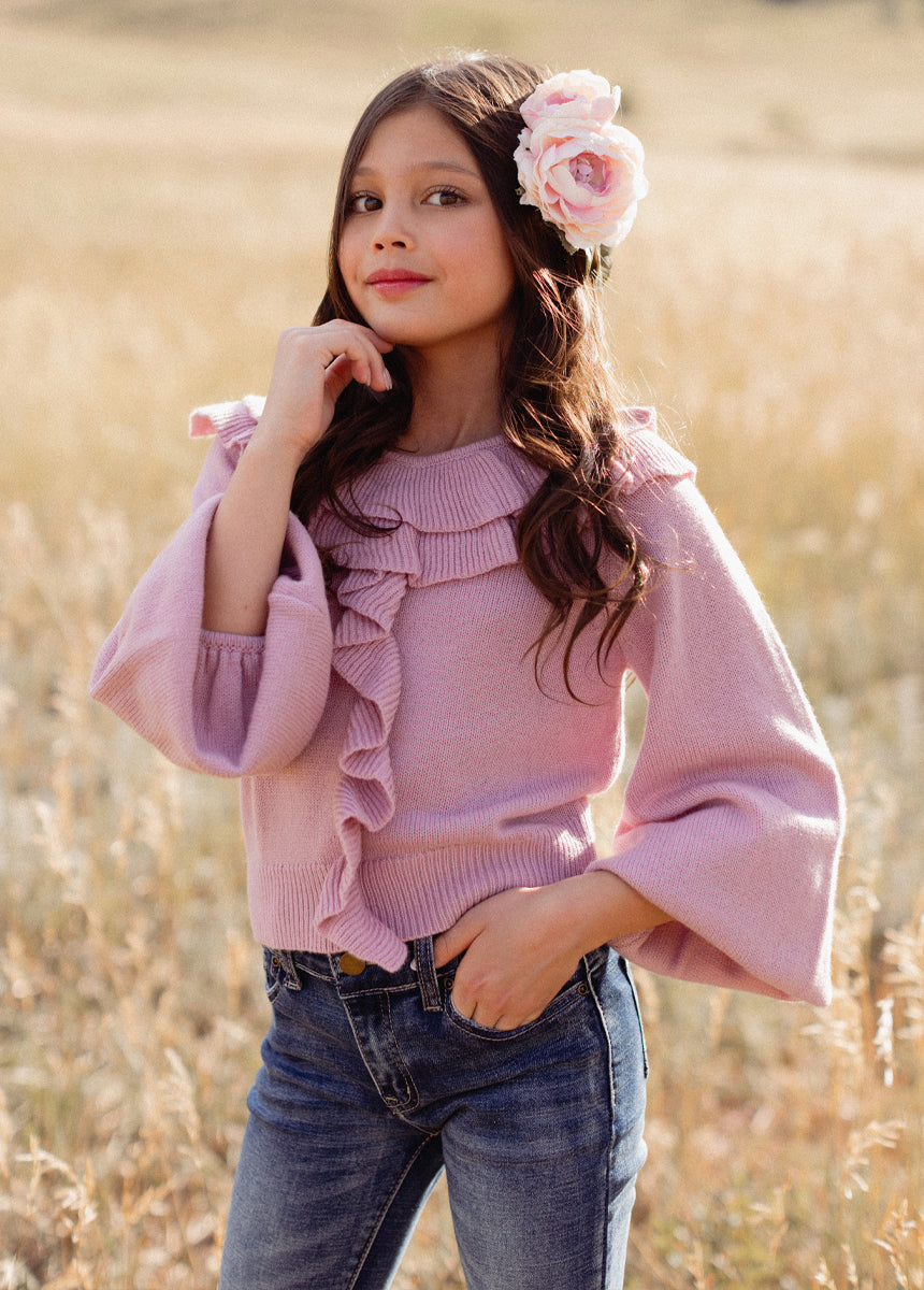 Anilah Sweater in Dusty Rose