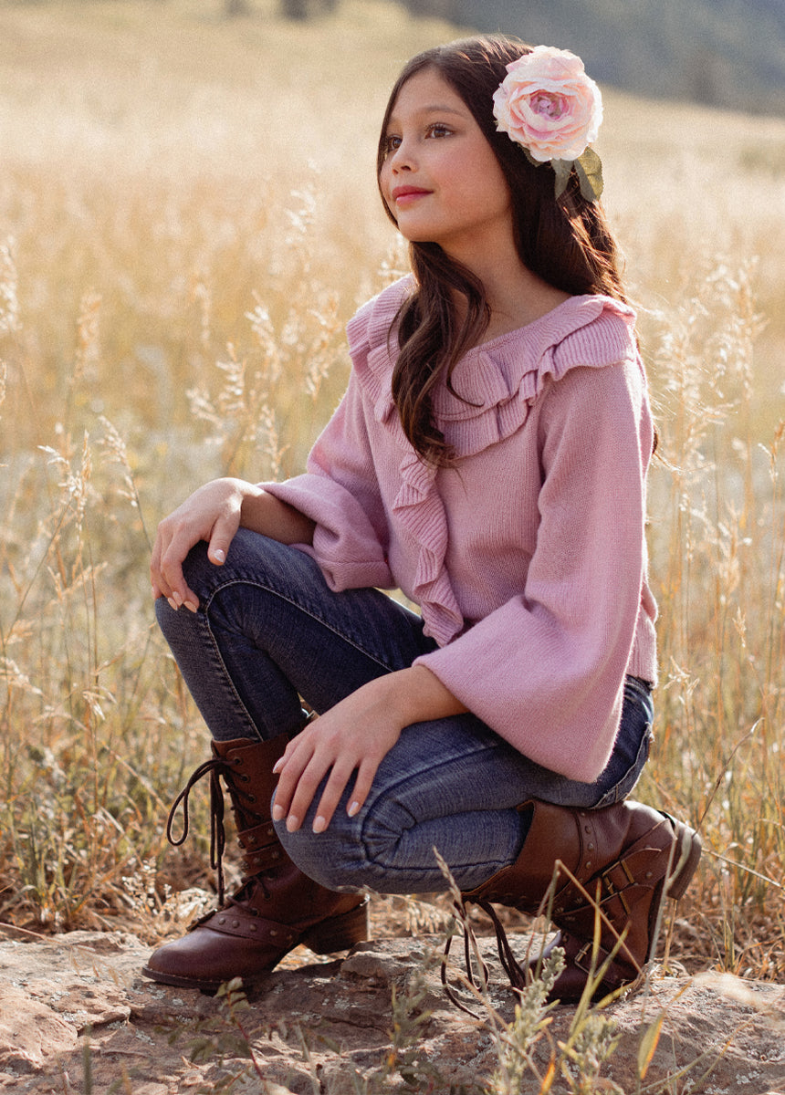 Anilah Sweater in Dusty Rose