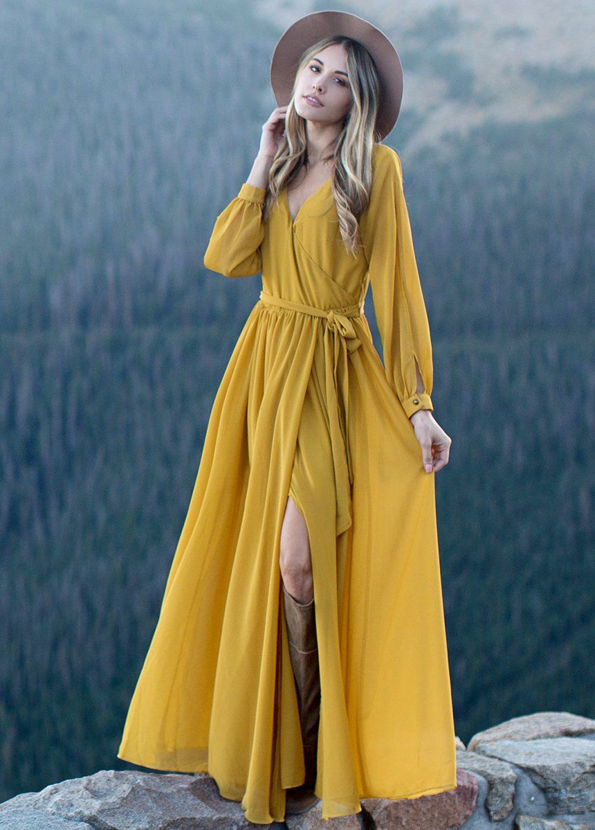 Aniya Dress in Mustard