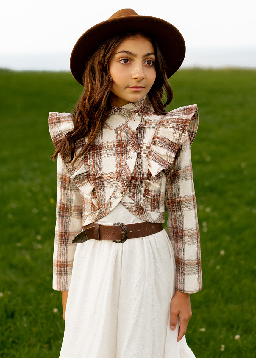 Ellery Jacket in Ecru Plaid