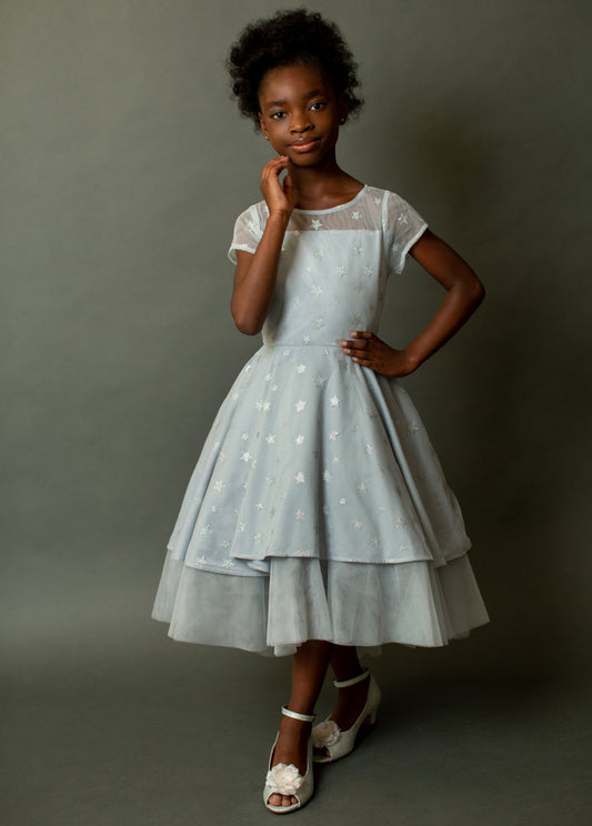 Annalise Dress in Barely Blue