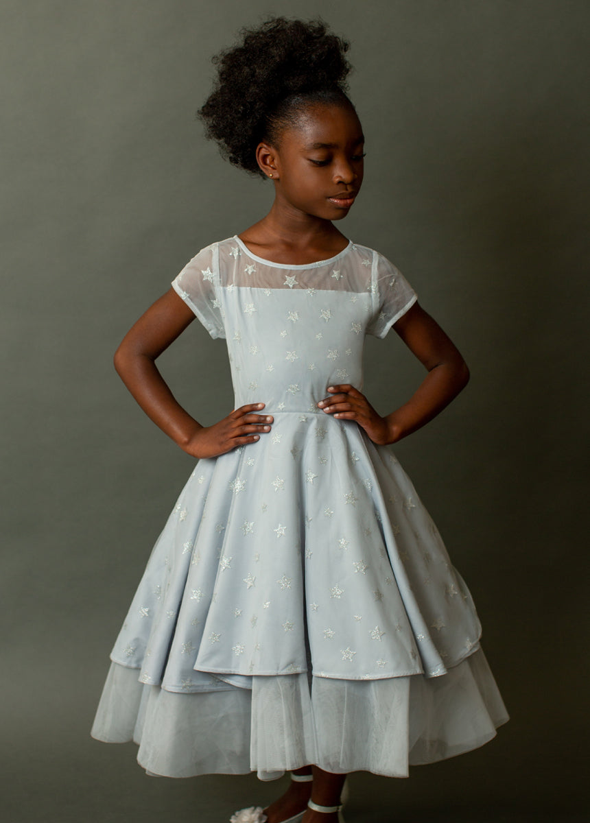 Annalise Dress in Barely Blue