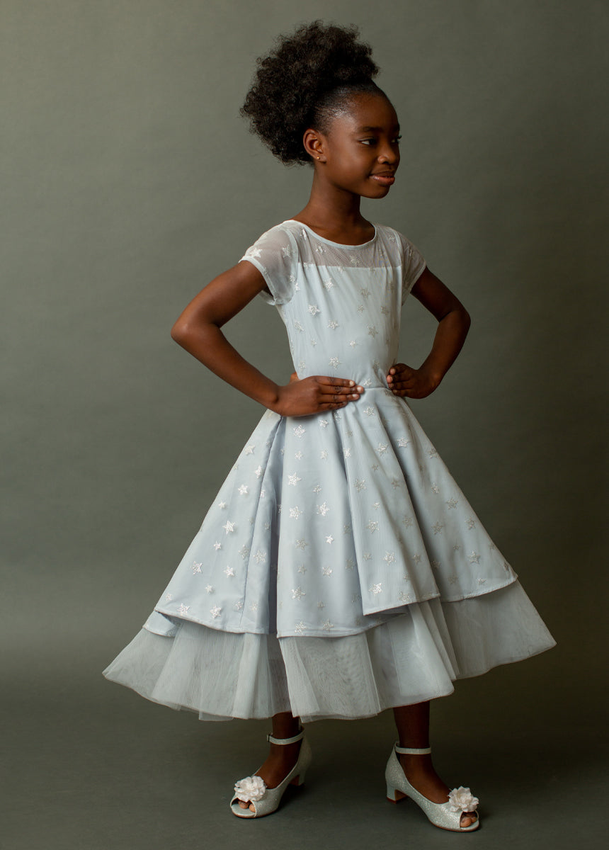 Annalise Dress in Barely Blue