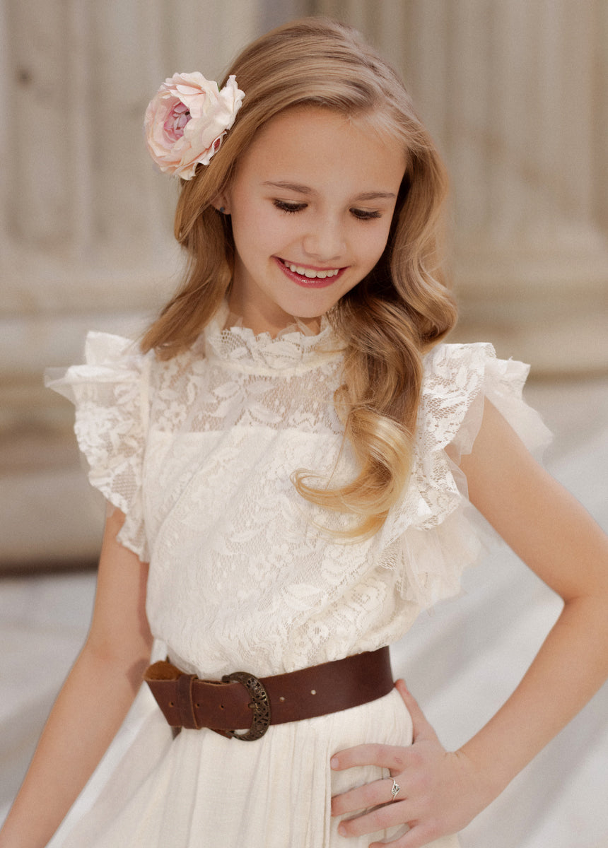 Anouk Top in Cream Lace