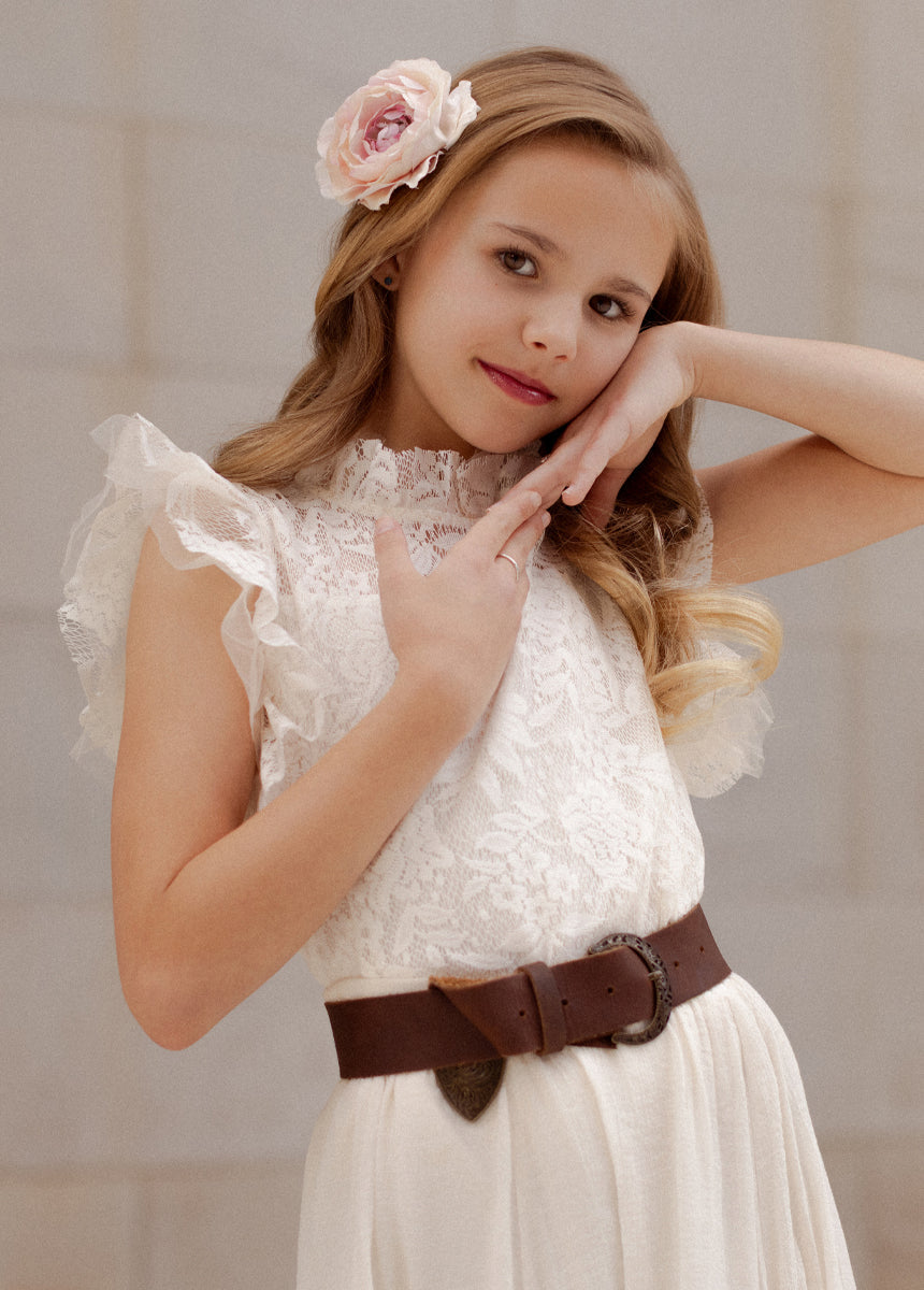 Anouk Top in Cream Lace