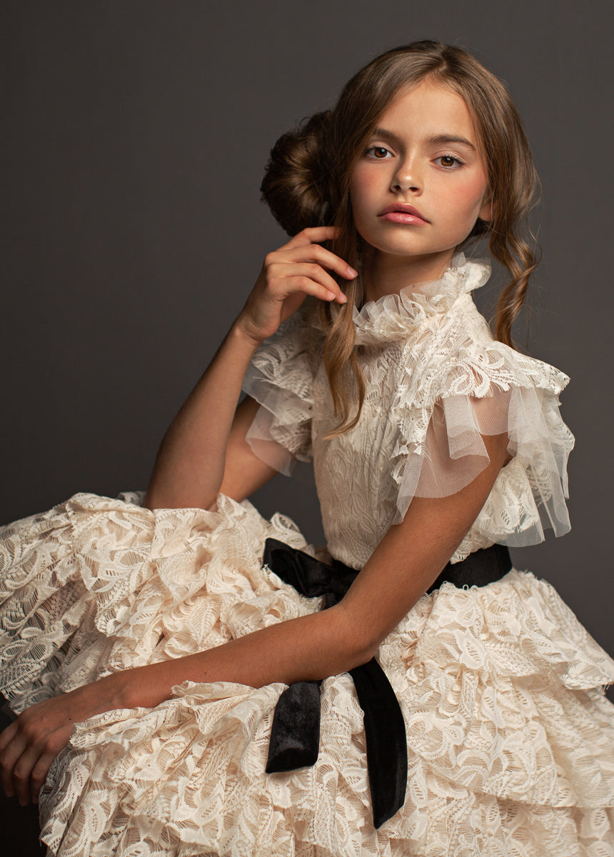 Anouk Petticoat Dress in Vintage Ivory