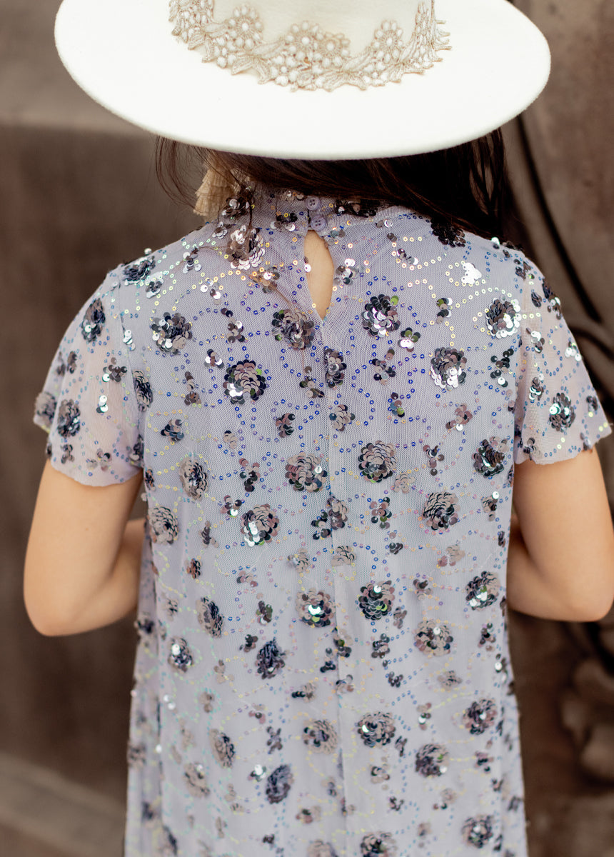 Ansel Dress in Blue Smoke