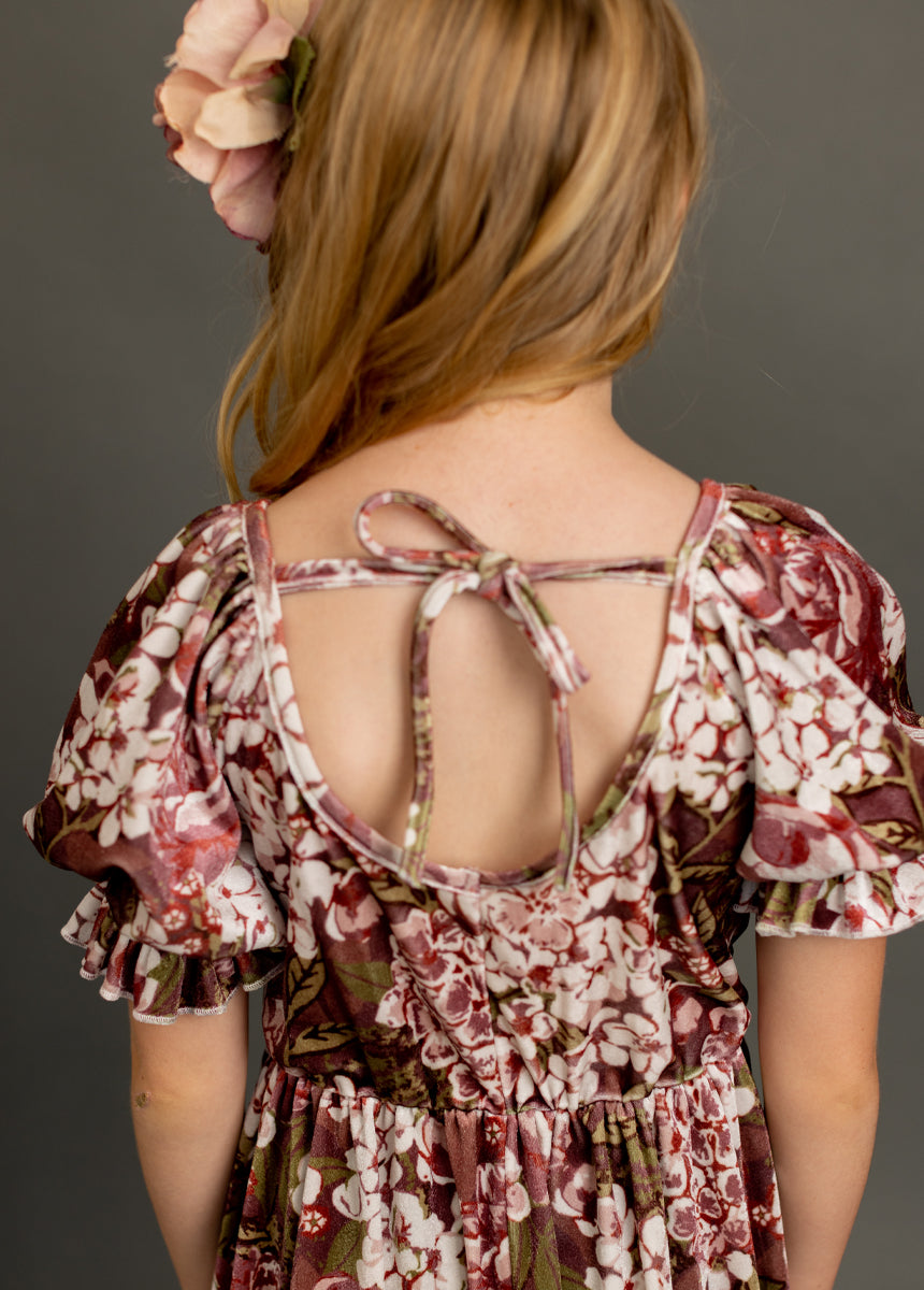 Arella Dress in Raisin Hydrangea