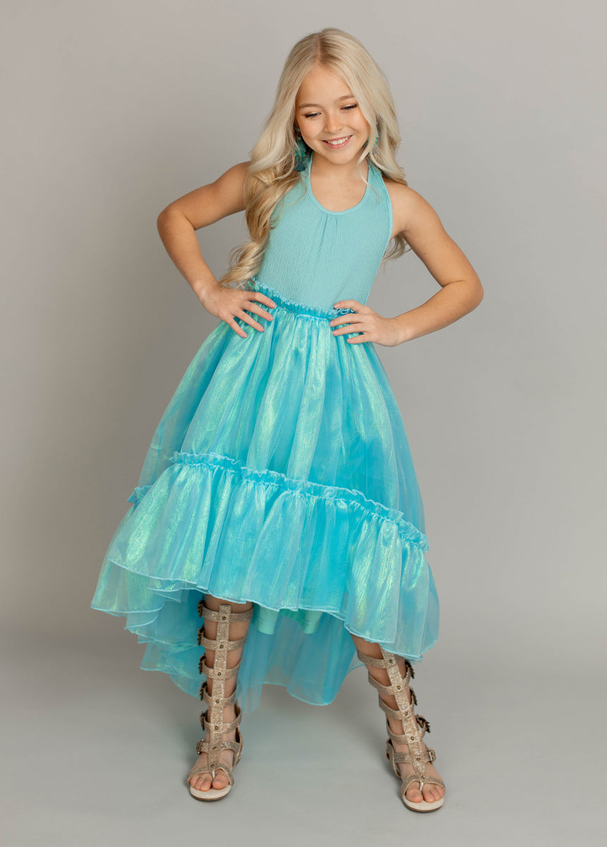 Arlette Dress in Aqua
