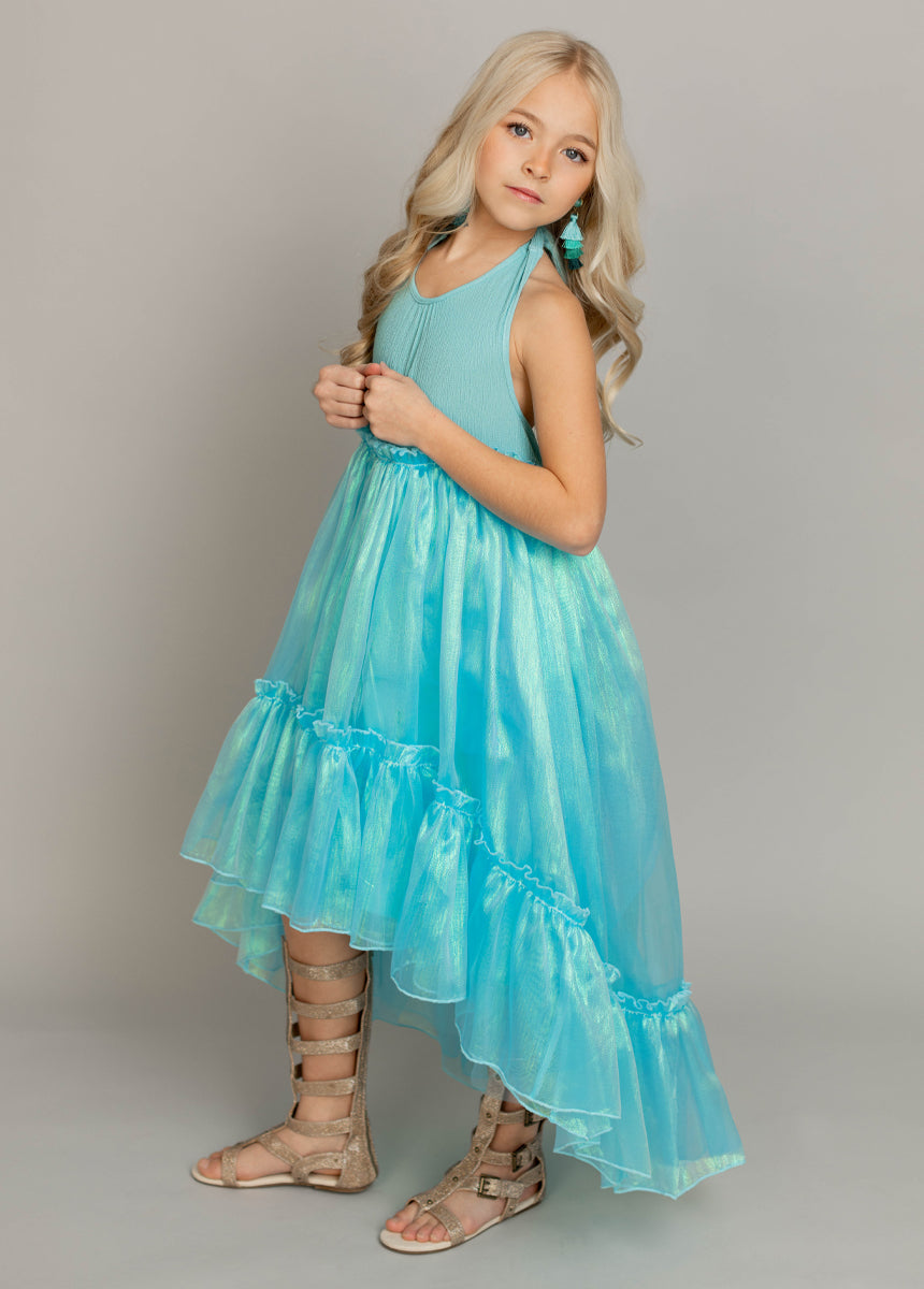 Arlette Dress in Aqua
