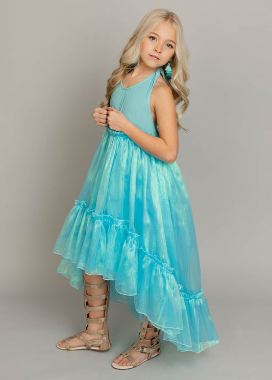 Arlette Dress in Aqua