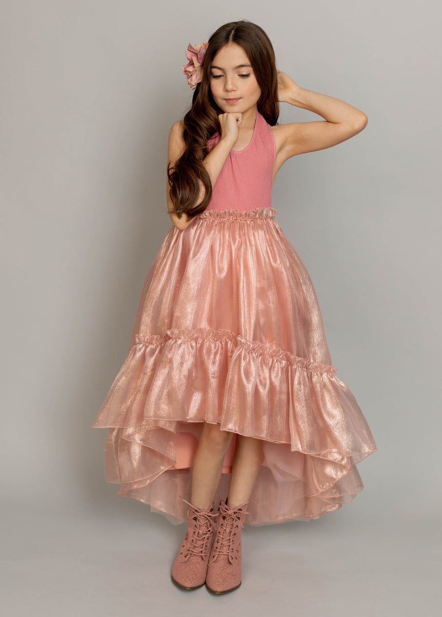 Arlette Dress in Bright Pink