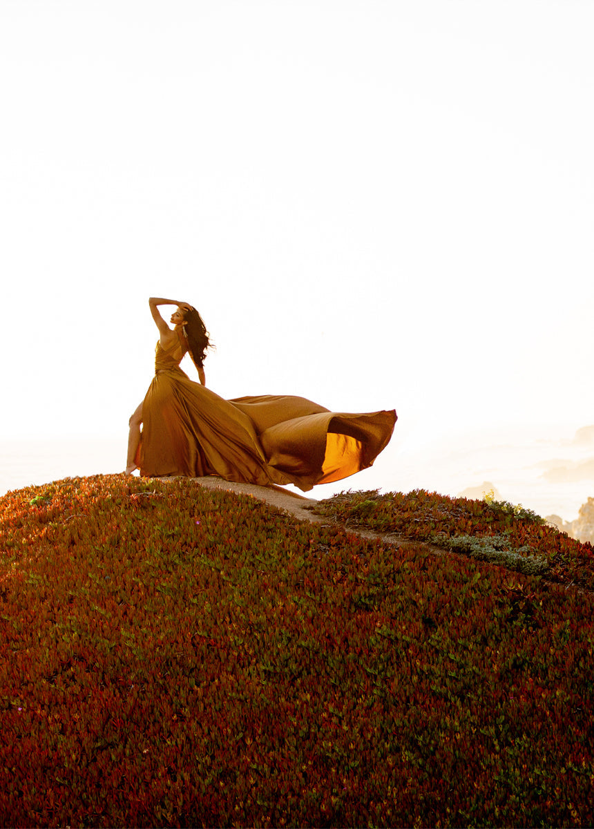 June Impact Dress in Dark Honey