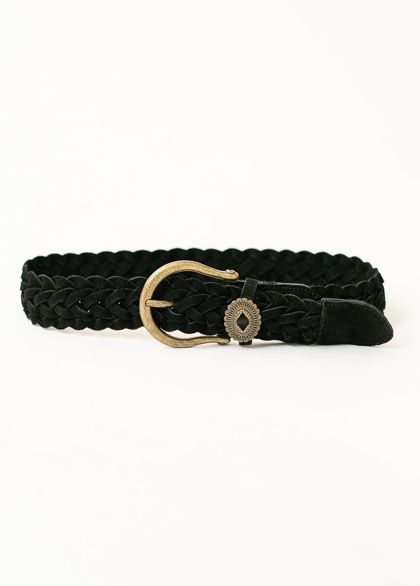 Wendie Leather Belt in Black
