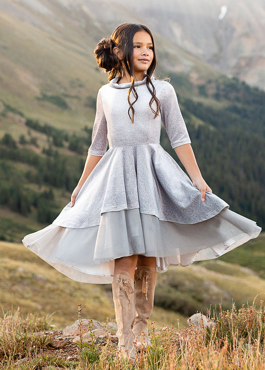 Audrah Petticoat Dress in Pebble