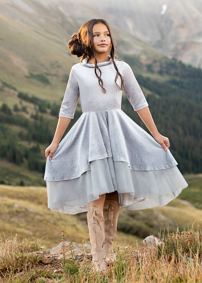 Audrah Petticoat Dress in Pebble