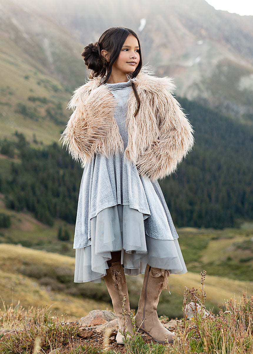 Audrah Petticoat Dress in Pebble