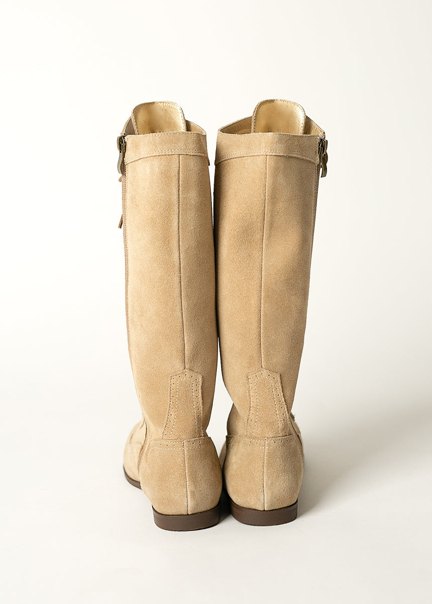 Aelin Leather Boot in Distressed Tan